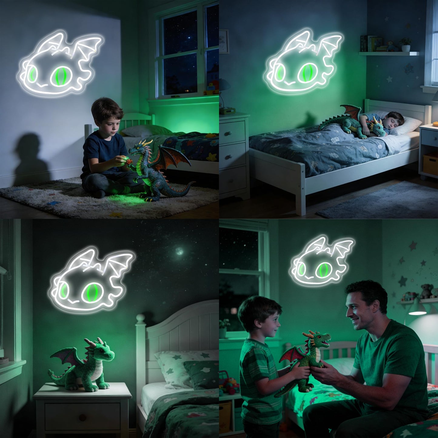 Dragon Neon Sign, Cute Dimmable Led Neon Night Lights Up Anime Decor for Bedroom Living Room Man Cave Home Bar Wall Decoration, Birthday Party Christmas Gifts for Kids Girls Boys Adults (Dragon)