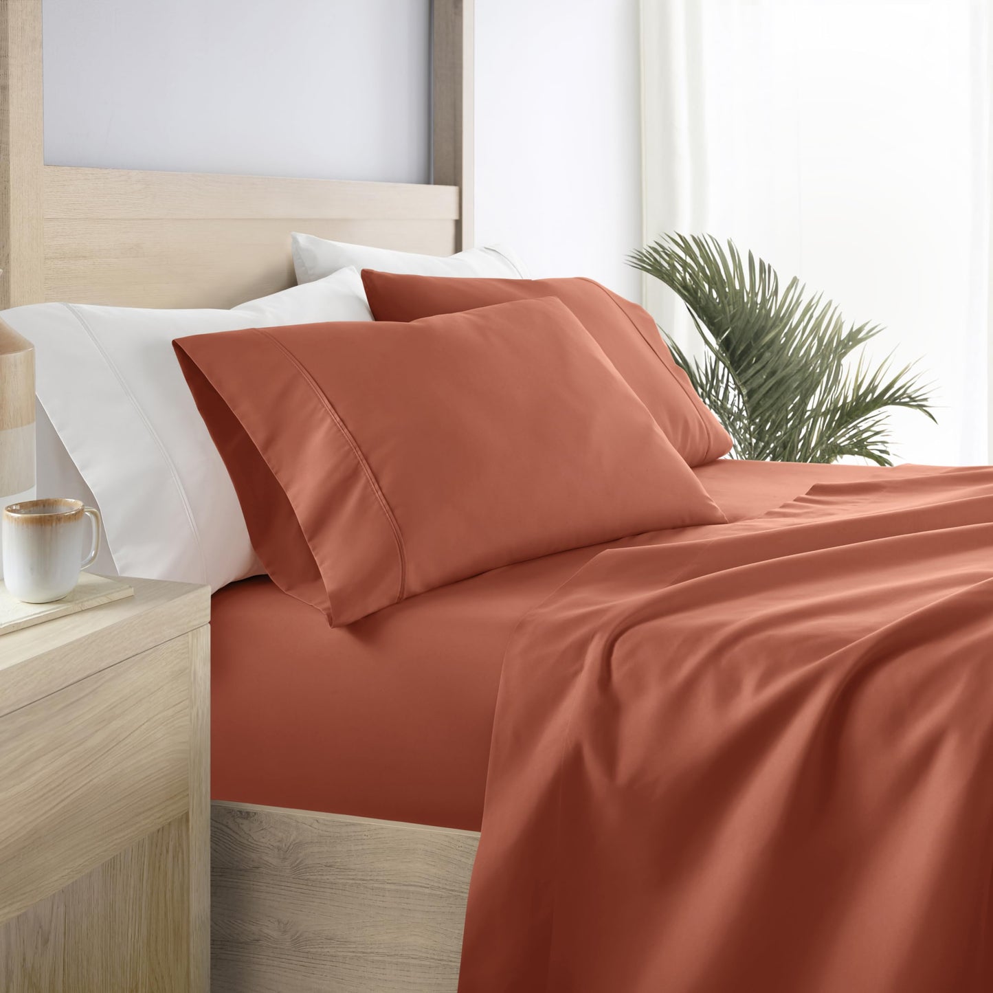 Linen Market Bed Sheets for King Size Bed (Clay) - Sleep Better Than Ever with These Soft and Cooling King Sheets - Deep Pocket Fits 16" Thick Beds - 4 Piece King Sheet Set