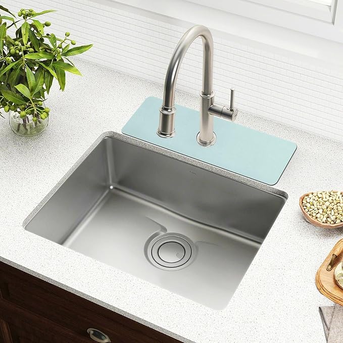 Kitchen Sink Splash Guard 2 PCS 14.7 Inch Sink Faucet Mat Splash Guard
