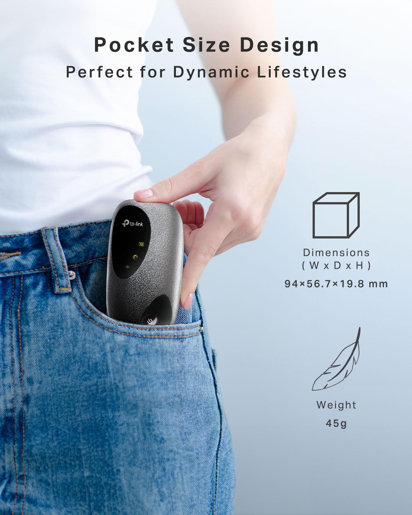 TP-Link M7000 4G MiFi, Portable Travel WiFi, Low Cost Unlocked LTE Cat4 Mobile Hotspot Dongle, Caravan WiFi with SIM Card Slot, High Global Compatibility, Easy App Management