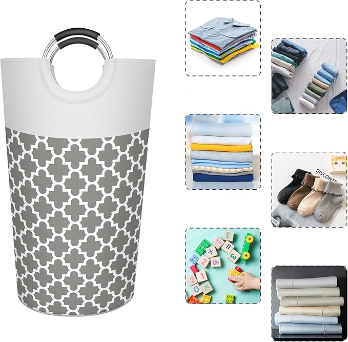Caroeas 90L Light Laundry Basket, Waterproof Laundry Hamper, Laundry Bag