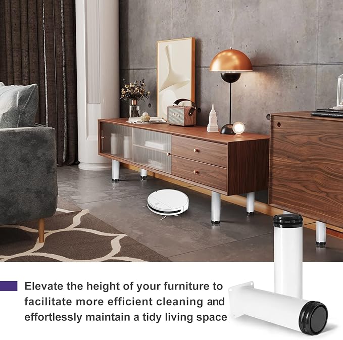 8 Inch Metal Furniture Legs Stainless Steel Adjustable Legs White Metal Legs