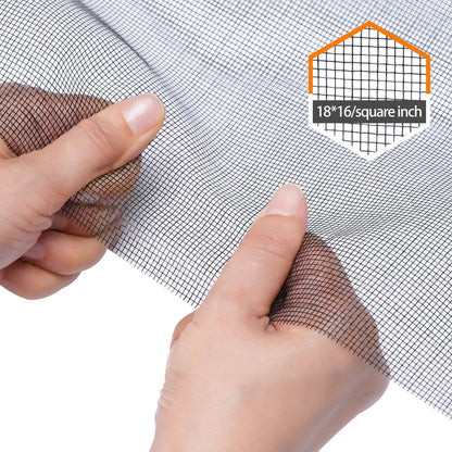 Fiberglass Window Screen Roll 84" x 100' Continuous Roll UV Protection Install and Repair Door and Window Screen(84" x 100', Black)