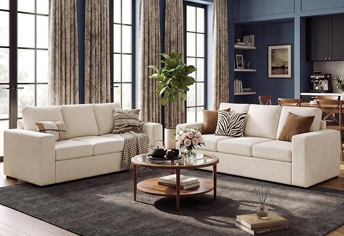 ABCASA 85'' Modern Couches for Living Room, 3 Seater Comfy Sofa