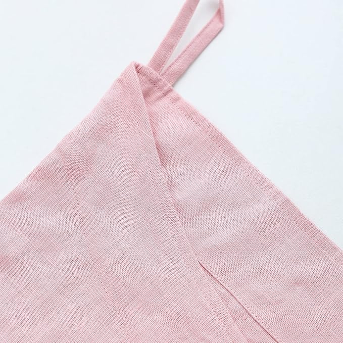 Amazhiyu Pure Linen Over The Door Laundry Hanging Hamper Bag