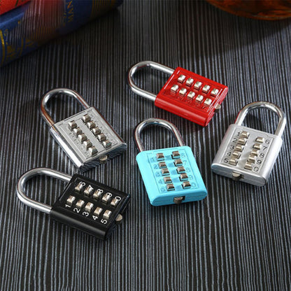 Li-TianFeng 2Pcs 10-Digit Combination Padlock Push Button Lock for Locker Gym, Case, Drawer, Toolbox (silver-2pcs)