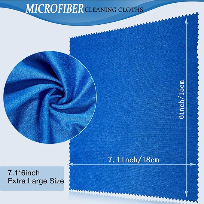 Frienda 100 Pieces Microfiber Cleaning Cloths 7 x 6 Inch Screen Microfiber