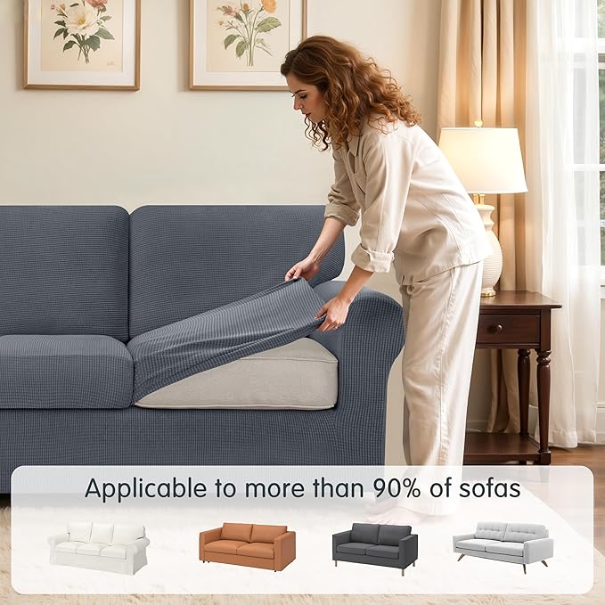 SUBRTEX 5 Piece Stretch Loveseat Slipcover, Couch Cover