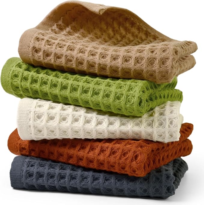 Jacquotha Waffle Hand Towel Set – Cotton Soft Lint-Free Quick Drying Towels