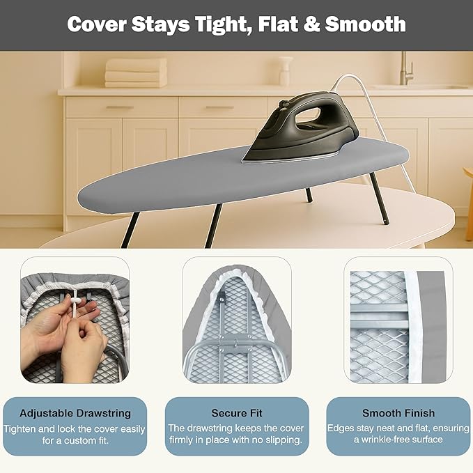 Small Ironing Board Cover and Pad 12.5"x30" Small Iron Board Cover