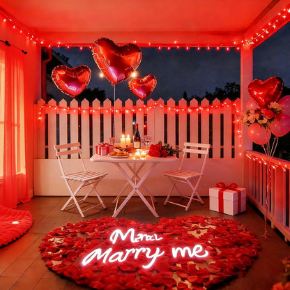 LAMPHOME Red Valentines Day Decor Lights,100 Count 19.6FT Mini Valentine's Lights,Red Christmas String Fairy Lights Outdoor Indoor Plug in for Room Party Wedding Tree Valentines Day Decorations