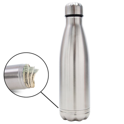 Diversion Water Bottle Safe, Stainless Steel Tumbler with Hidden Compartment, Real Functional Leak Proof Bottle to Hide Cash, Jewelry, Keys and Valuables in Plain Sight for Travel, Home, Beach, Gym