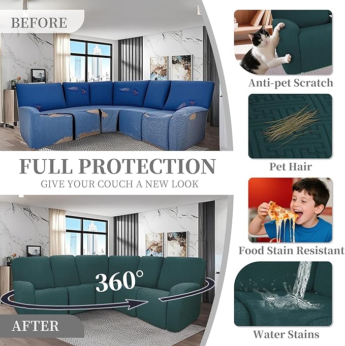 100% Waterproof Sectional Recliner Couch Covers