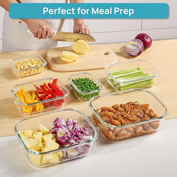 Vtopmart 2.26L/76oz Extra Large Glass Food Storage Containers