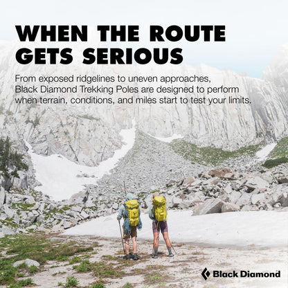 BLACK DIAMOND Trail Cork Trekking Poles (Pair) | Lightweight Collapsible Aluminum Hiking Poles | Natural Cork Grips | FlickLock Adjustable Shafts | Fig