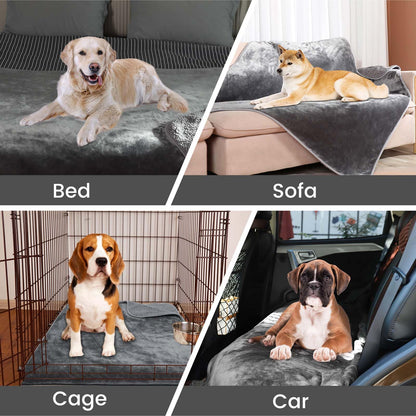 Waterproof Pet Blanket for Dogs Cats - Soft Plush Pet Throw Protects Couch, Chair, Bed from Spills Stain or Pet Fur, Dog Blankets Washable, Super Large 152 x 127 cm (60 x 50 in)