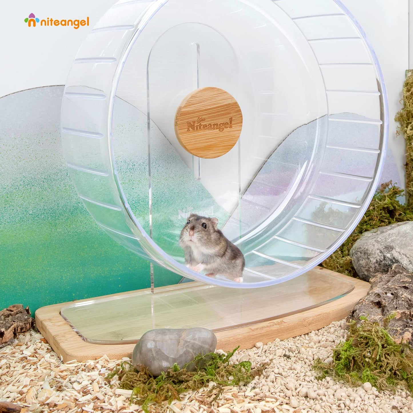 Niteangel Anti-Slide Hamster Wheel Platform - Fits for Niteangel Super-Silent Wheel | Acrylic Wheel | Wooden Wheel | Cloud Series Wheel