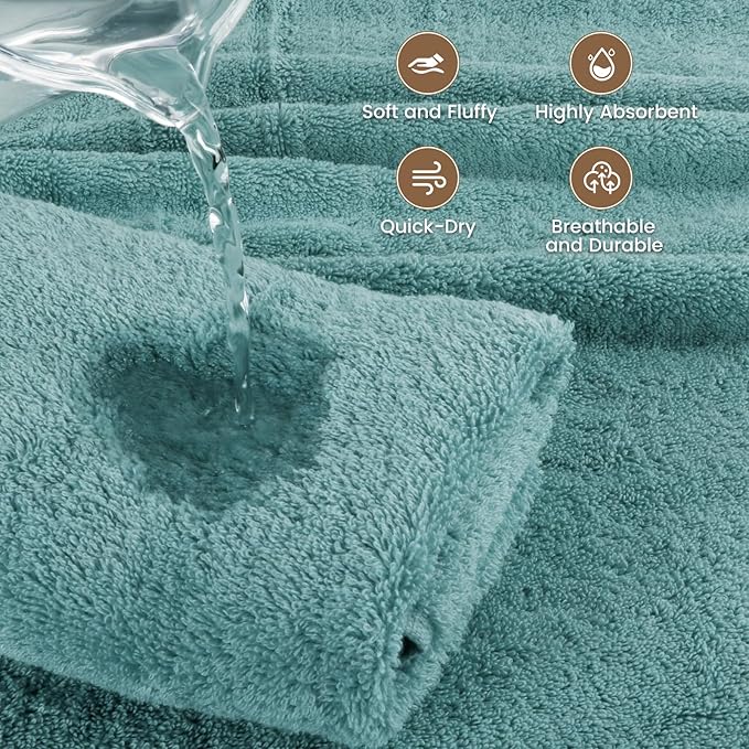 SEMAXE 4-Pack Luxury Bath Towels