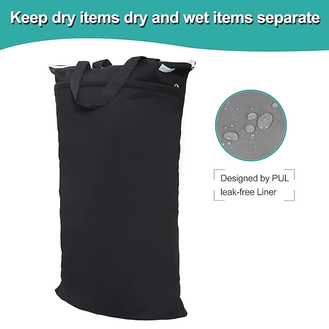 wegreeco Large Reusable Hanging Wet Dry Cloth Diaper Bag