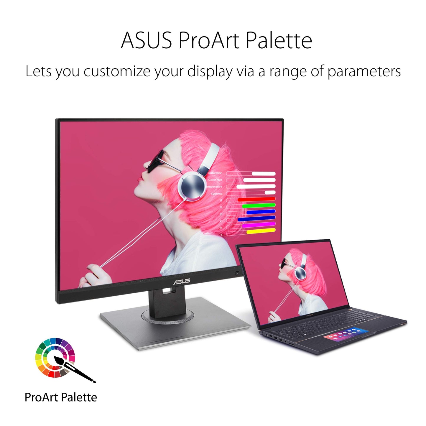 ASUS ProArt Display 14” 1080P Portable Touchscreen Monitor (PA148CTV) - Full HD, IPS, 100% sRGB/Rec.709, Color Accuracy ΔE < 2, Calman Verified, USB-C Power Delivery, Micro HDMI, Tripod Socket,Black