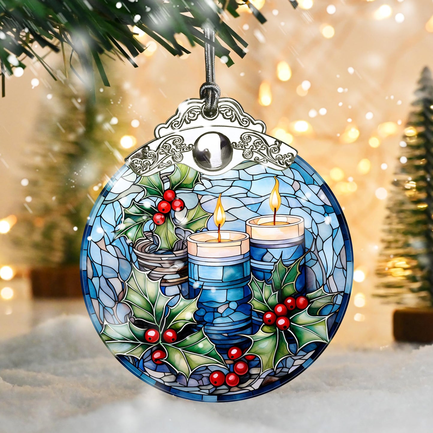 Christmas Ornaments, Jocidea Christmas Decorations for Tree, Christmas Tree Ornaments, Christmas Keepsake Gifts - Candle