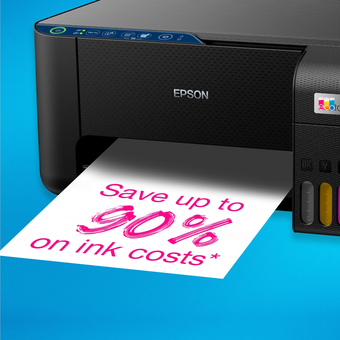 Epson EcoTank ET-2861 A4 Multifunction Wi-Fi Ink Tank Printer, With Up To 3 Years Of Ink Included , Black
