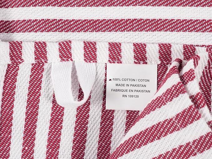 KAF Home Premium Kitchen Towels, Large 100% Cotton, Flat & Terry Absorbent Dish