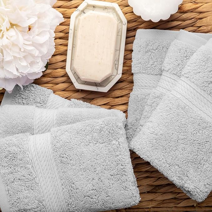 SUPERIOR Solid Egyptian Cotton Face Towel Set