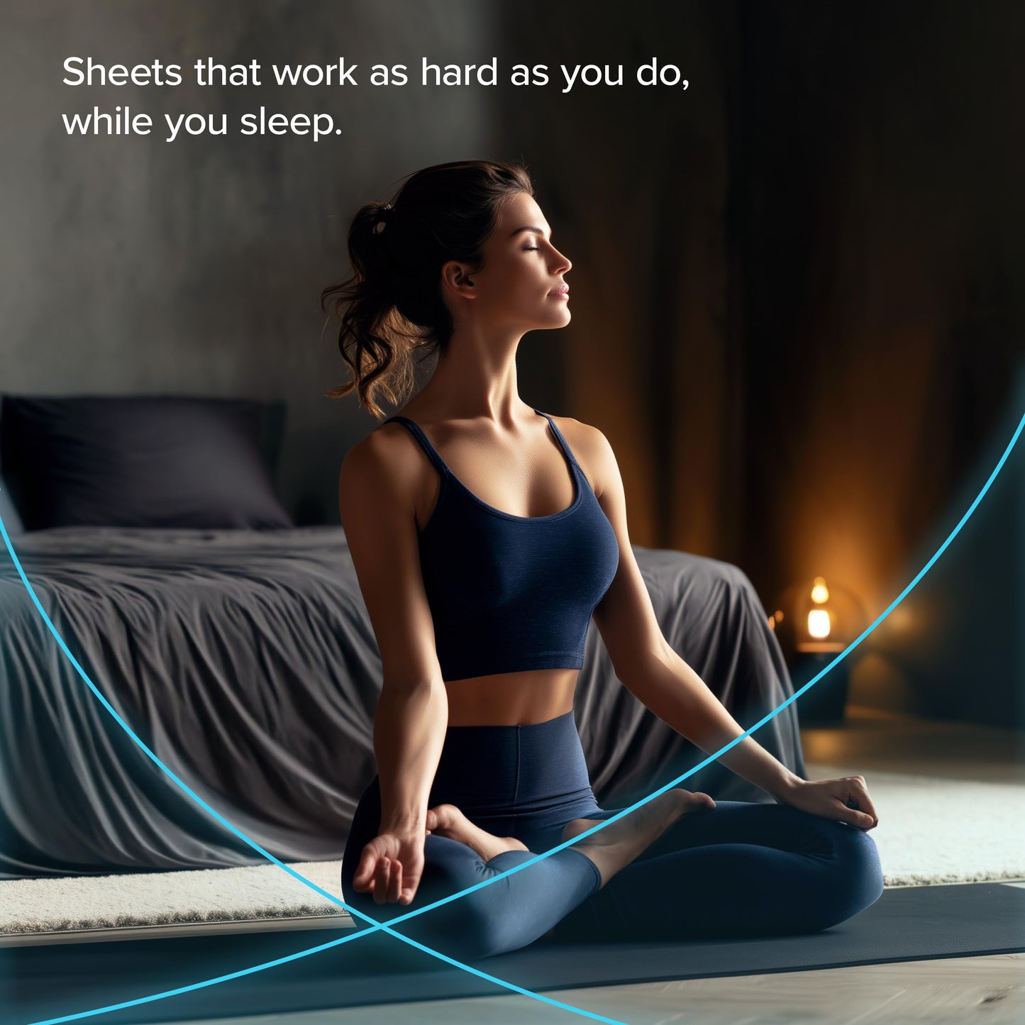 Bare Home Cooling Performance Jersey Knit Stretch Sheet Set, Moisture-Wicking & Breathable, 4-Way Stretch Bed Sheets, Envelope Pillowcases (Full, Black)