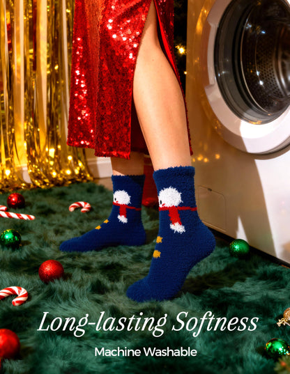 TEHOOK Warm & Cozy Valentines Gifts for Women, Fluffy Fuzzy Plush Sleeping Slipper Socks - Soft Warm Fabric