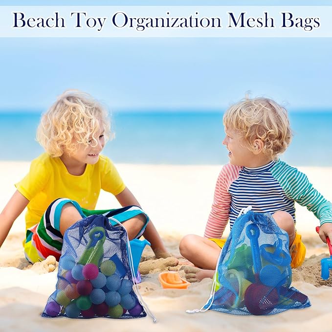Frienda 6 Pieces Mesh Stuff Sack, 11 x 15 Inch Durable Nylon Drawstring Laundry