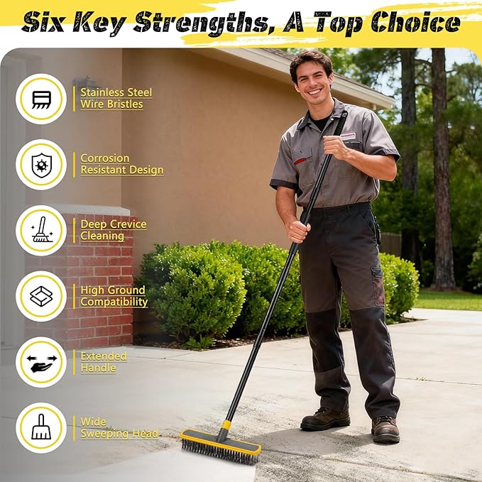 Heavy Duty Broom Wire Floor Scrub Brush