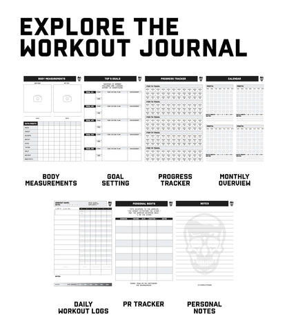 Gymreapers Workout Journal For Men & Women – Fitness Journal To Track Weight Loss, Muscle Gain, Gym Exercise & Bodybuilding Progress – Fitness Planner Log Book With Calendar To Achieve Wellness Goals