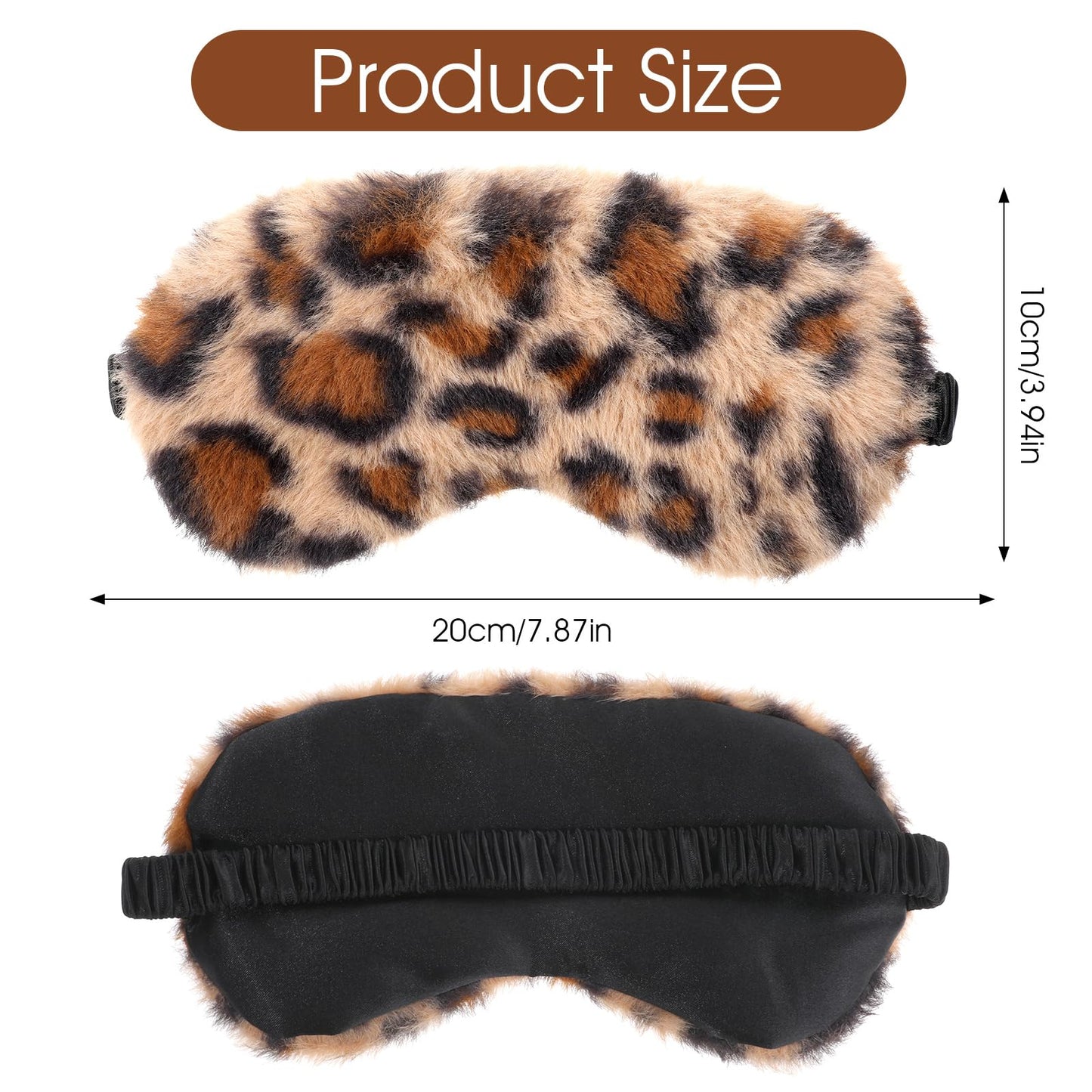 2 Pack Plush Sleeping Eye Mask Soft Plush Eye Mask Fuffy Eye Cover Comfortable Sleep Mask Blindfold Rainbow Faux Fur Eye Shade for Women, Men and Kids Travel Nap Sleeping 565488_2_3pL1H9vJ3