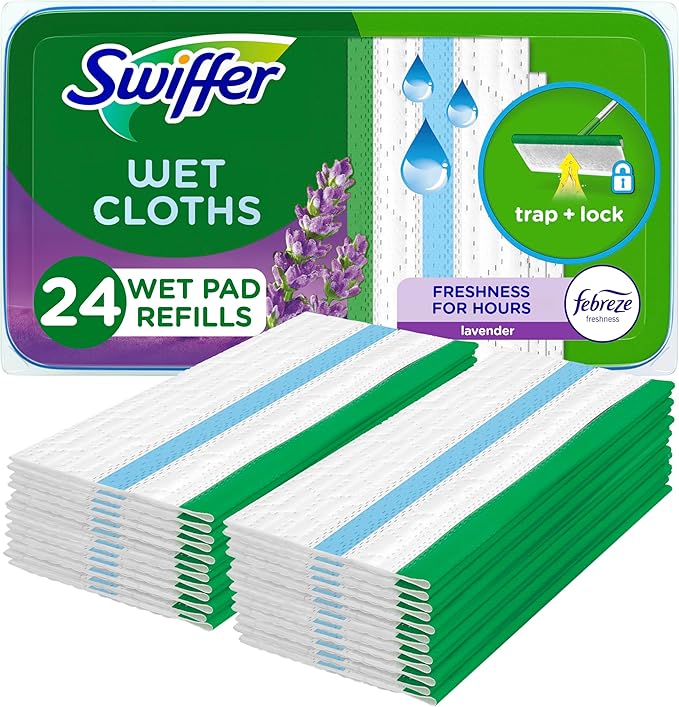 Swiffer Sweep + Mop, Wet Pads Refill, Floor Cleaner