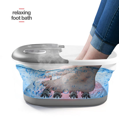 Medical king Foot Spa with Heat and Massage and Jets Includes A Remote Control A Pumice Stone Collapsible Massager with Bubbles and Vibration