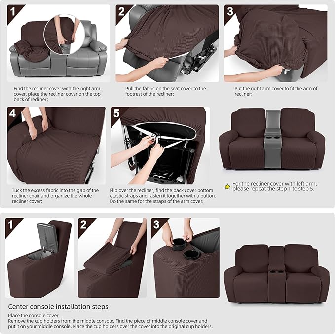 TAOCOCO Loveseat Recliner Cover
