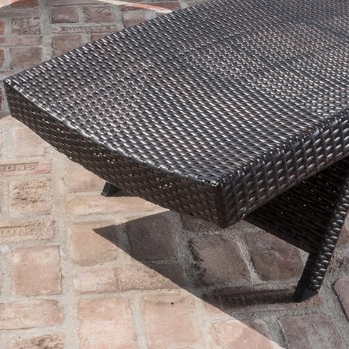 Outdoor Chaise Lounge Chairs + Coffee Table Set of 3