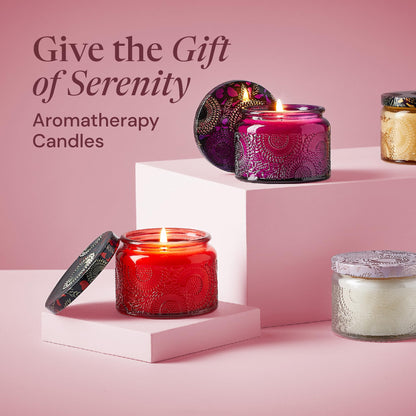 Birthday Gifts for Women Scented Candle Gift Set - Soy Wax Birthday Box in Purple with Ribbon - 40+ Hour Long-Burning Cruelty-Free Candles & Sachets - Gifts for Her & Mum