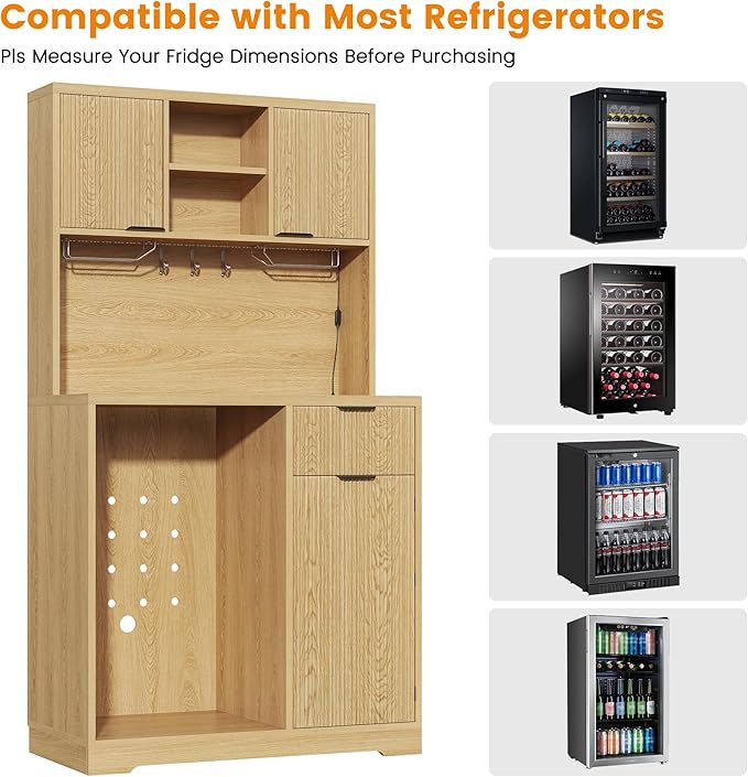 kepptory 72" Mini Fridge Cabinet