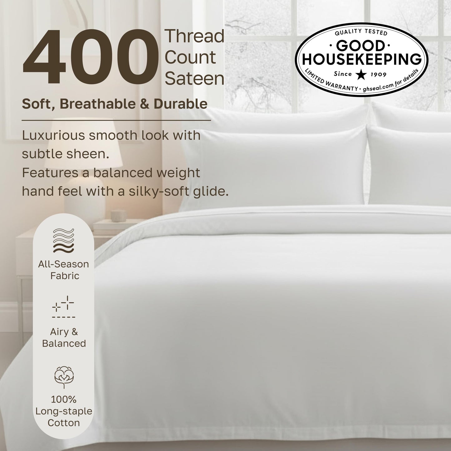 California Design Den Printed King Size Duvet Cover Set - 400 Thread Count 100% Cotton Sateen, Comforter Cover and 2 Pillow Shams, Button Closure and Corner Ties (3 Piece, Polka Dot)