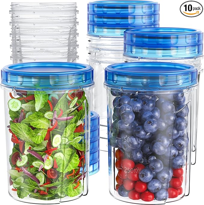 Food Storage Freezer Containers Clear Bottom