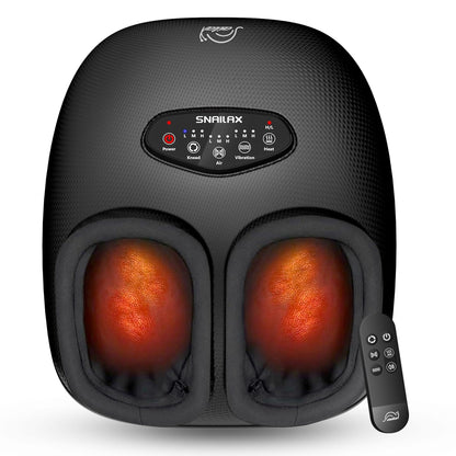 Snailax Shiatsu Foot Massager with Heat, Deep Kneading, Compression, Vibration, Electric Feet Massage Machine for Plantar Fasciitis,Neuropathy,Foot Warmer,Remote Control,Size 13,Gifts