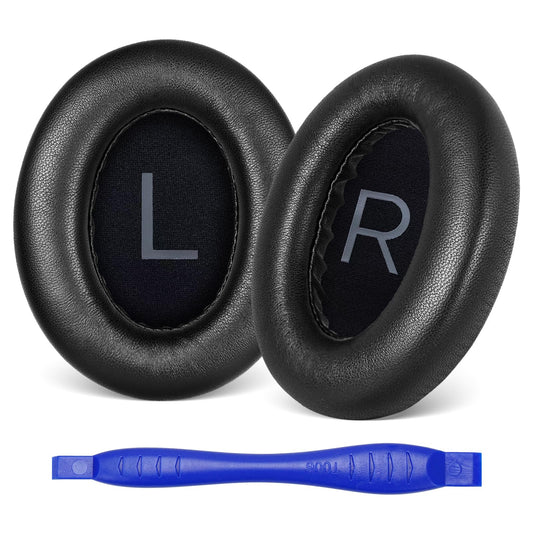Replacement Ear Pads for Bose NC700 / 700 Noise Cancelling Headphones, Aurivor Lambskin Leather Earpad Covers/Cushion Kit with Plush Memory Foam, Thickened Comfort, Tear-Resistant Seams (Black)