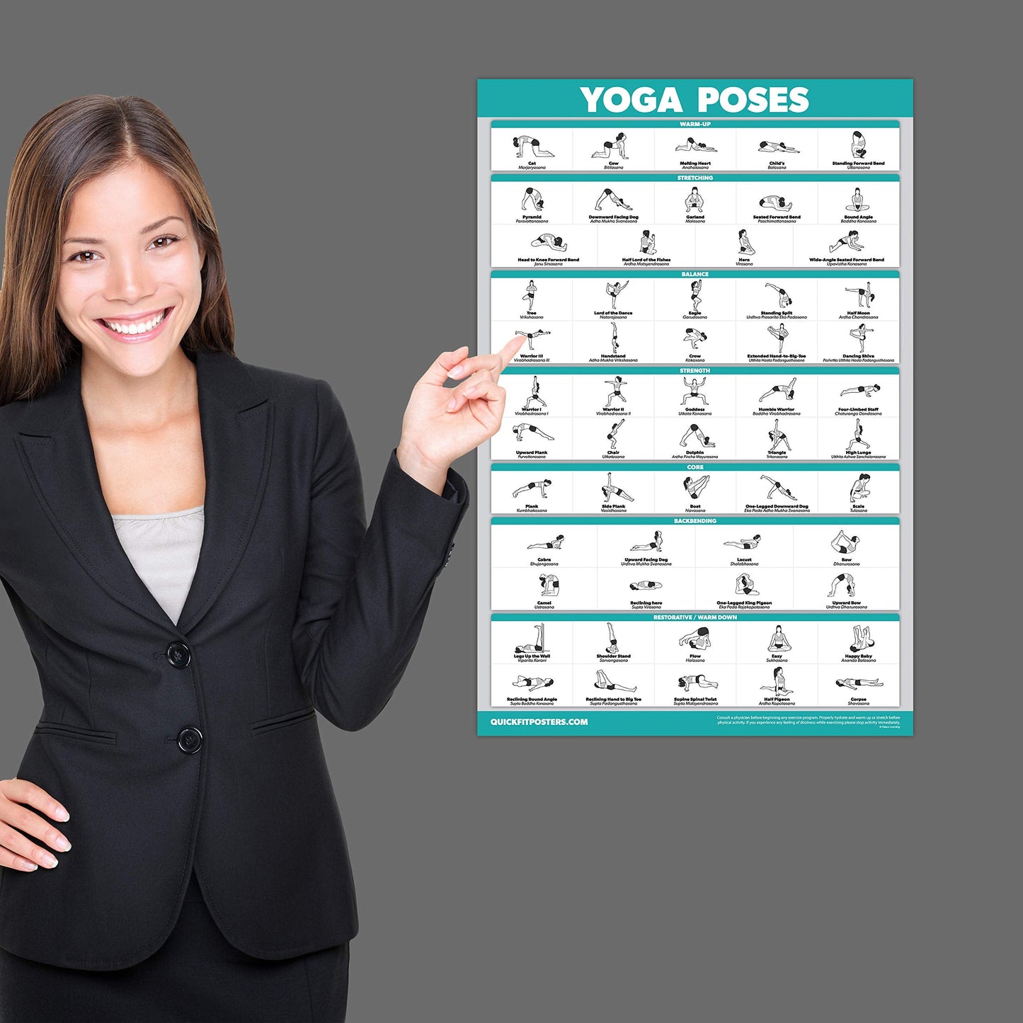 10 Pack - Exercise Workout Poster Set - Suspension Volume 1 & 2, Dumbbell, Kettlebell, Resistance Bands, Stretching, Bodyweight, Barbell, Yoga Poses, Exercise Ball (PAPER - NOT LAMINATED 18" x 24")