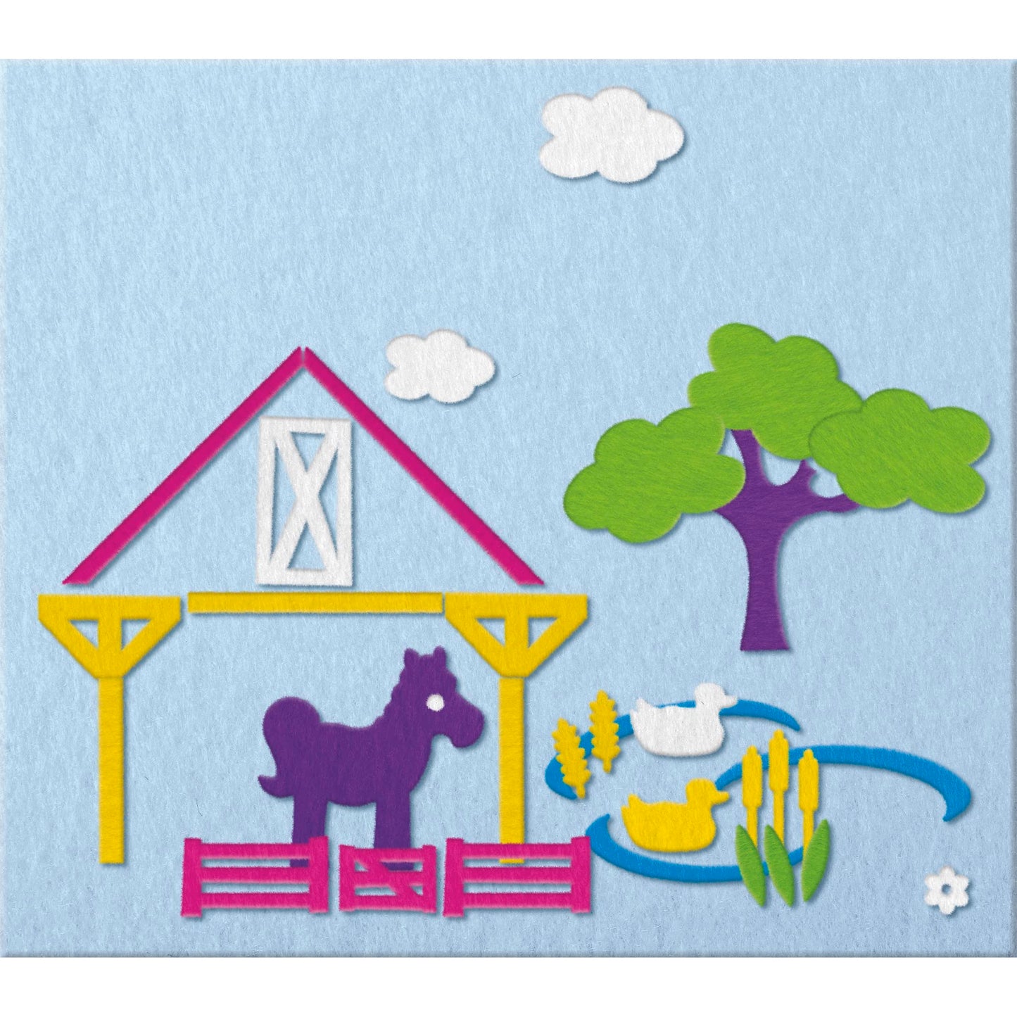 John Adams | The Original Fuzzy-Felt: Farm Animals - Let your creative side spring into action | Preschool toy| Ages 3+