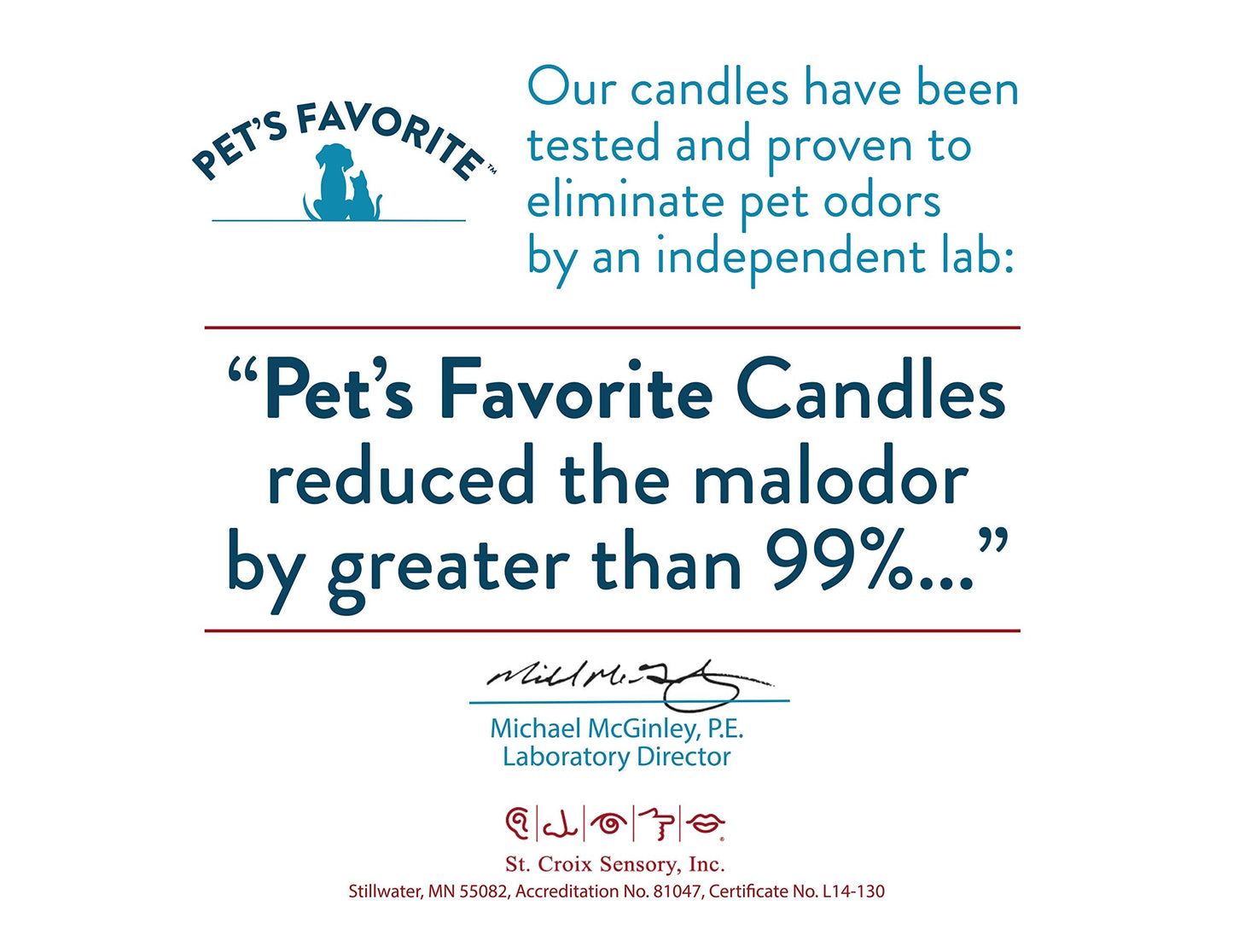 Pet's Favorite Calming Lavender Pet Odor Candle, Clean Burning, Long Lasting Scented Candles with a Natural Fiber Wick and 70 Hour Burn Time, Pack of 1