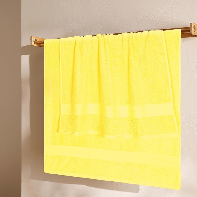 GLAMBURG Premium Cotton 4 Pack Bath Towel Set