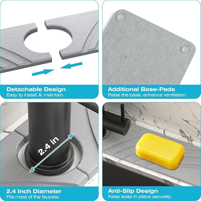 Stone Faucet Mat for Kitchen Sink