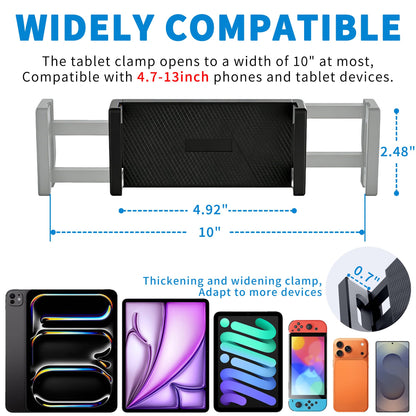 Bestoct Tablet Wall Mount Holder for iPad, Aluminium Foldable Arm, Used in Kitchen, Under Cabinet, Home Gym, for iPad Pro/Air/Mini/Samsung Galaxy Tab/4.7-13" Phones & Tablets (Up to 13")